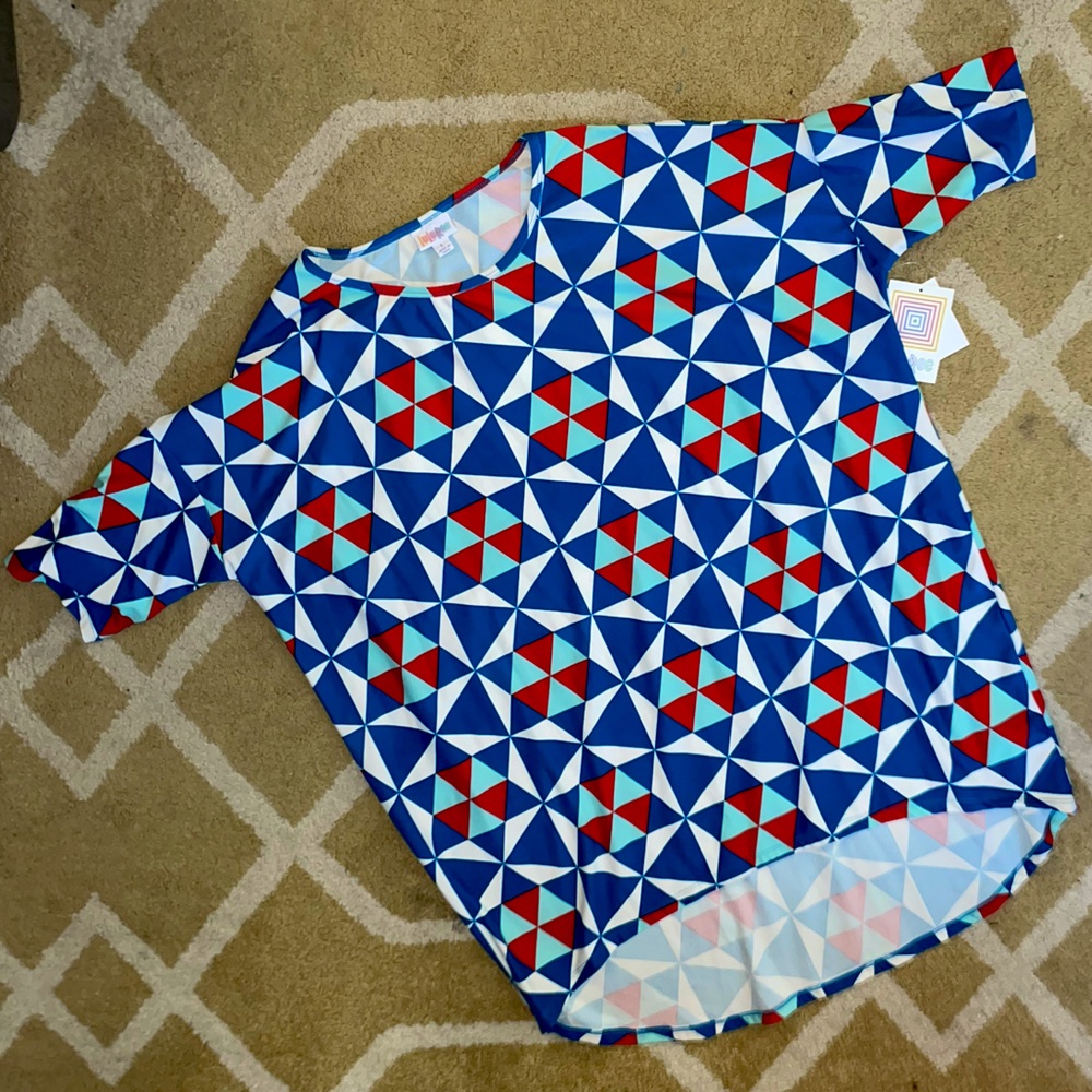 NWT - Americana Patchwork LuLaRoe Irma Tunic